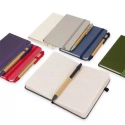 Bloco Caderneta Palha de Trigo com Caneta Personalizado 